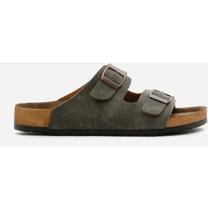 Tonny Black Haki Poli Taban Çift Tokalı Ayarlamalı Terlik