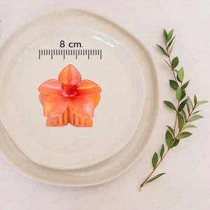 Lion Bijuteri Turuncu Lotus Çiçeği Mandal Toka