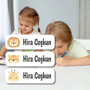 Kişiye Özel Okul Etiket Seti - 180 Adet - Kokusuz Ekolojik Mürekkep Pvc Etiket Sticker Sudan Etkilenmez