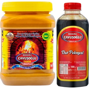 Bozkırlı Çavuşoğlu Odun Ateşinde Çifte Kavrulmuş Kepeksiz Bozkır Tahini 930 gr + Dut Pekmezi 1000 gr