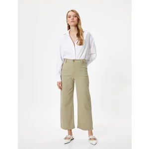 Geniş Kısa Paça Kot Pantolon Yüksek Bel - Sandra Jeans
