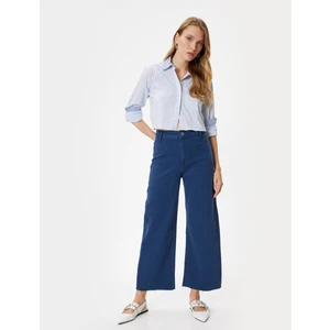 Geniş Kısa Paça Kot Pantolon Yüksek Bel - Sandra Jeans