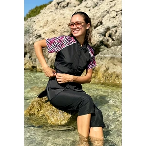 Remsa Mayo Paraşüt Yarı Kapalı Tesettür Mayo Hera 2408 Çizgi