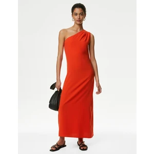 Marks & Spencer Regular Fit Tek Omuz Midi Elbise