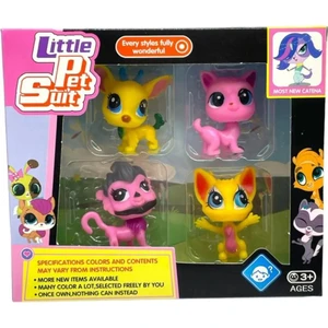 Little Pet Suit Neşeli Minişler 4'lü Ailesi Pet Star Miniş Koleksiyonu Oyuncak Figür