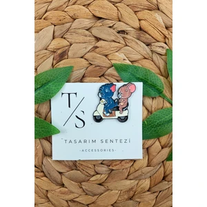 Tasarım Sentezi Rozet Metal Broş Yaka Okul Çantası Kıyafet Şapka Takı Aksesuar Tom ve Jerry Çizgi Film Rosette