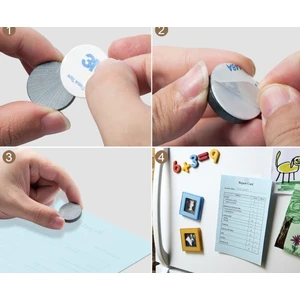 15X3 mm Yapışkanlı Yuvarlak Mıknatıs, Çok Amaçlı, Süsleme Mıknatısı, Ferrit Magnet -Kokulu Taş-Nişan Mıknatısı