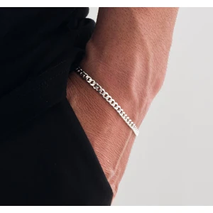 Aura Gümüş 925 Ayar Gümüş Zincir 5mm Gurmet Bileklik