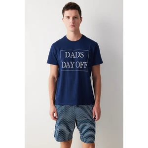 Erkek Dads Day Çok Renkli Şort Pijama Takımı