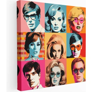 Pop Art Ünlüler Kanvas Tablo, 100X100