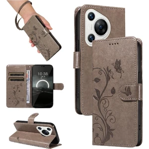 SZY Market Huawei Pura 70 Kabartmalı Kelebek Yüksek Kaliteli Deri ve Kart (Yurt Dışından)