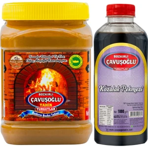 Bozkırlı Çavuşoğlu Odun Ateşinde Çifte Kavrulmuş Kepekli Bozkır Tahini 930 gr + Kozalak Pekmezi 1000 gr
