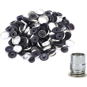 24 No 15MM 1000 Ad Kumaş Kaplama Düğme Basma Için Kapsül ve Kalıbı Set