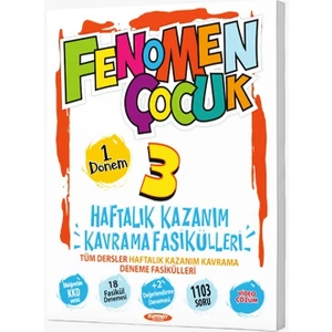 Fenomen Yayınları Fenomen Çocuk 2024 3. Sınıf 1. Dönem Kkf Tüm Dersler 18+2 Fasikül