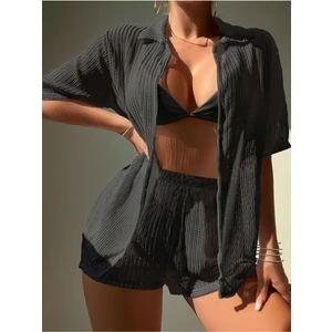 Bella Notte 2 Parça Özel Kumaş Gömlek ve Şort Pareo