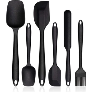 Çırpan Ev Siyah 6 Parça Silikon Spatula/mutfak Seti