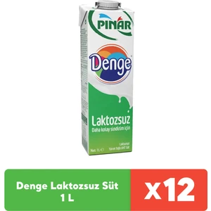 Denge Laktozsuz Süt 1 L x 12 Adet