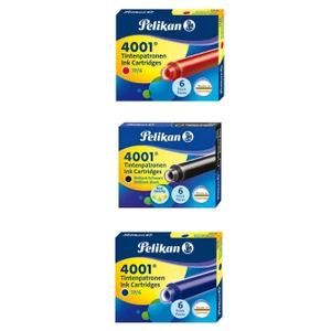 Dolma Kalem Kartuşu Siyah Mavi Kırmızı 3 Paket