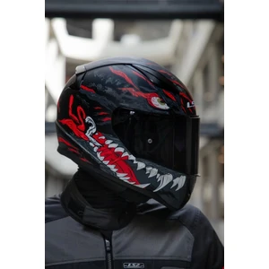 Rapıd 2 Kaıju Mat Siyah-Kırmızı-Beyaz Kask
