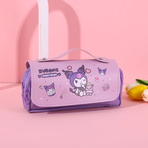 Sunshine Shopping Karikatür Dekompresyon Kalem Çantası Sanrio Kurome Öğrencileri Çok Fonksiyonlu Büyük Kapasite (Yurt Dışından)
