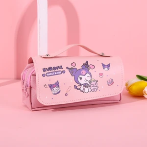 Sunshine Shopping Karikatür Dekompresyon Kalem Çantası Sanrio Kuromi Öğrencileri Çok Fonksiyonlu Büyük Kapasite (Yurt Dışından)