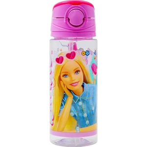 Lisanslı Pipetli Plastik Matara 500 ml Pembe 41445