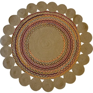 Natural Jüt Halı El Dokuma Hasır Yolluk Bohem Jüt Kilim Hmfjut417 200 X 200 Cm