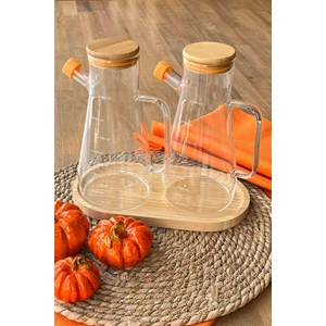 Gael 2'li Bambu Kapak Cam Yağlık 900ML