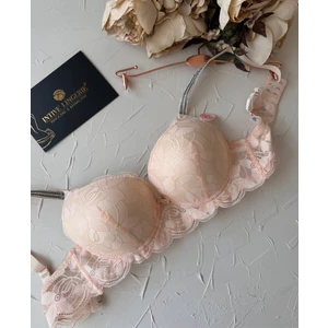 Intive Lingerie Jasmine Askıları Parlak Taşlı Hafif Destekli Dantelli Soft Cup Ithal Sütyen (B-C Cup)