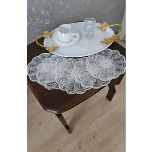 Zesa Home 6 Lı Kahve Yanı Şık Sunum Güpür Tül Peçeteler