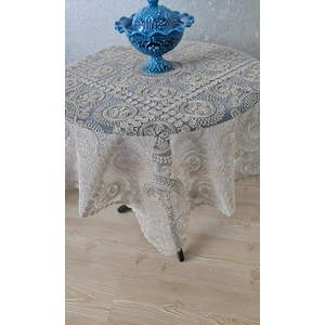 Zesa Home Fiskos Masa Örtüsü Çeyizlik Tül Güpürlü