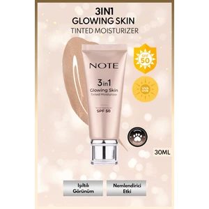 Note Cosmetics 3 In 1 Glowing Skin Tinted Moisturizer 50 Spf Işıltılı Aydınlatıcı Krem