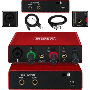 GLX-500 PRO 2 Giriş 2 Çıkış USB Stüdyo Ses Kartı (XLR Kablo Hediye)