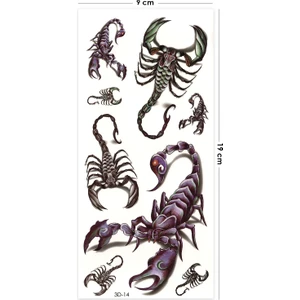 BP Tattoo 3 Boyutlu Akrep Dövmesi Geçici Dövme Tattoo