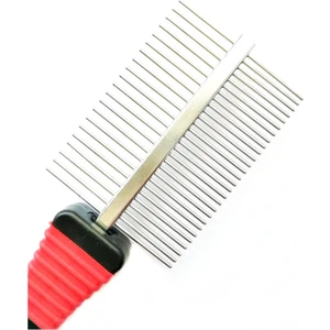 Dolaşıklıkların ve Kıtıklaşmanın Önlenmesi Için Çift Taraflı Köpek Tarağı 19,5 x 7,5cm