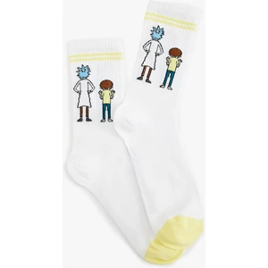 Rick And Morty Soket Çorap Lisanslı Çizgi Detaylı Pamuk Karışımlı