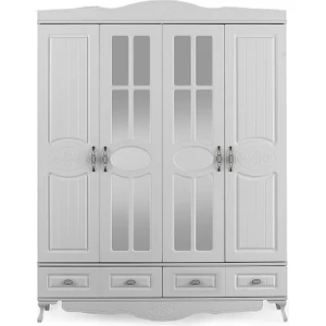 Country Gardırop, Mebran 4 Kapaklı Çekmeceli Dolap 160CM