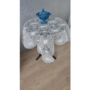 Zesa Home Fiskos Masa Örtüsü Tül Güpürlü Çeyizlik