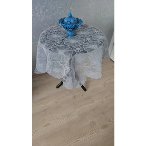 Zesa Home Fiskos Masa Örtüsü Tül Güpürlü Çeyizlik