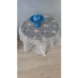Zesa Home Fiskos Masa Örtüsü Tül Güpürlü Çeyizlik
