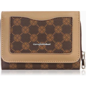 Cengiz Pakel Orta Boy Kadın Monogram Cüzdan-Portföy – 65239Mp – Kahve/Vizon
