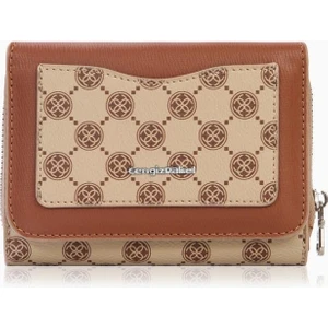 Cengiz Pakel Orta Boy Kadın Monogram Cüzdan-Portföy – 65239Mp – Vizon/Taba