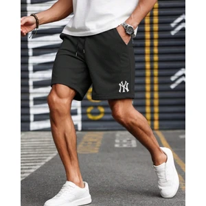 Amor Man Büyük Beden Özel Tasarım Ny Baskılı Ultra Rahat Çift Cep Yazlık Erkek Bermuda Şort