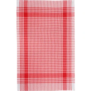 Latte Tekstil Kırmızı Renkli Pamuklu Kumaştan Pöti Kareli 4'lü Kurulama Bezi, Beslenme Örtüsü, Servis Peçetesi 50X70 cm