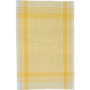 Latte Tekstil Sarı Renkli Pamuklu Kumaştan Pöti Kareli 4'lü Kurulama Bezi, Beslenme Örtüsü, Servis Peçetesi 50X70 cm