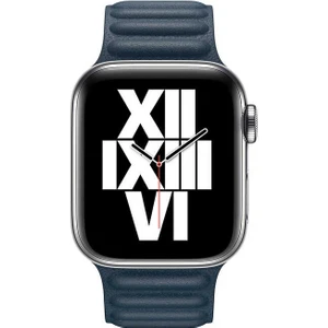 Apple Watch Ultra 49MM Kordon Uyumlu Krd-34 Deri Strap Kayış - Lacivert