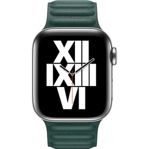 Apple Watch Ultra 49MM Kordon Uyumlu Krd-34 Deri Strap Kayış - Koyu Yeşil