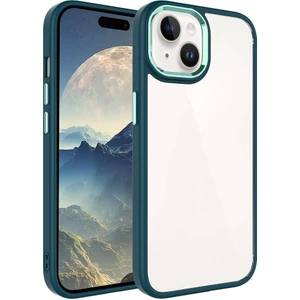 Apple iPhone 15 Plus Uyumlu Krom Kapak-Koyu Yeşil