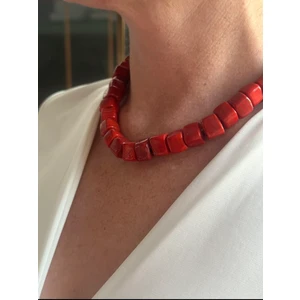 Mi Brillo Accessories Bodrum Cam Boncuk Kırmızı Kolye