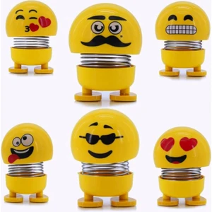LISINYA174 Zıp Zıp Kafalar Sevimli Kafa Sallayan Emojiler Çılgın Kafalar